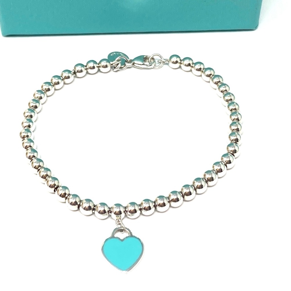 Authentic Tiffany & CO. Return To Mini Enamel Blue Bracelet. - Picture 4 of 6